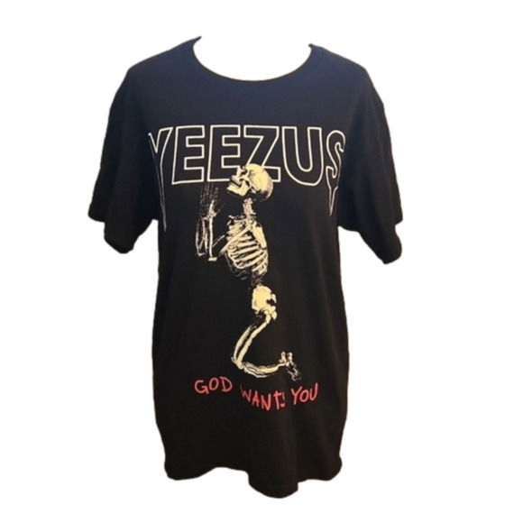 Womens Yeezus black graphic God Wants You tee size M. - Picture 2 of 12